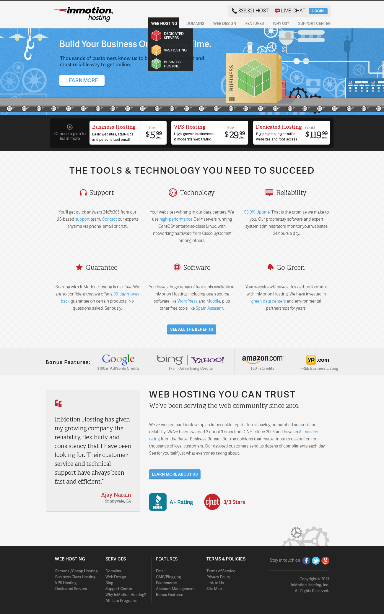 inmotion-hosting-homepage