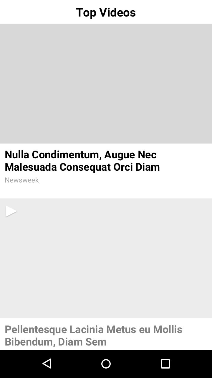 Video Player – Wireframe 1